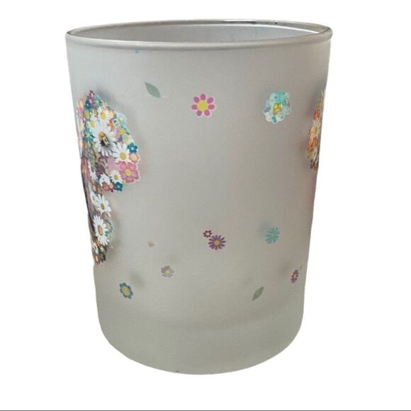 Disney‎ Mickey Mouse Floral Glass Cup Minnie World - Picture 3 of 8